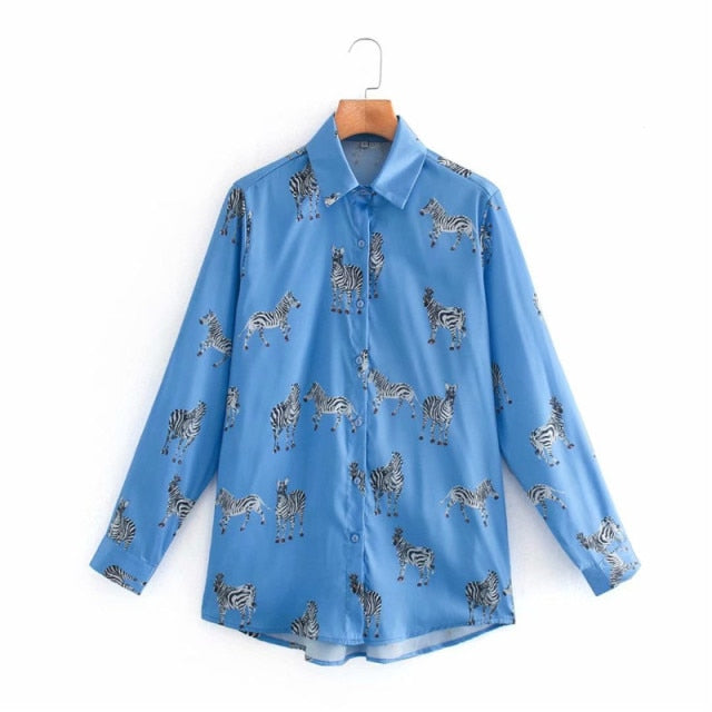 Women Satin Blouse Long Sleeve